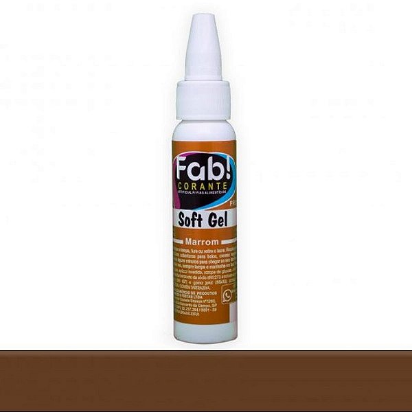 Soft Gel Corante Marrom  25g - Fab - Rizzo