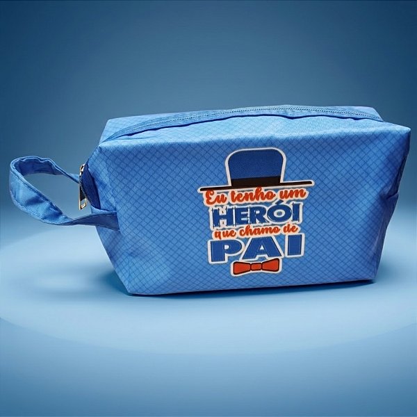 Necessaire Masculina - Eu Tenho Um Herói Que Chamo De Pai - 20x12x7cm - 1 unidade - Rizzo