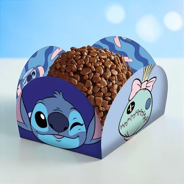 Porta Forminha - Stitch Azul - Disney Original - 80 unidades - Festcolor - Rizzo