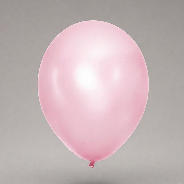 Balão de Festa Redondo Profissional Látex Liso Perolado - Rosa - 1 unidade - Rizzo
