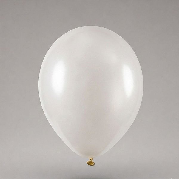 Balão de Festa Redondo Profissional Látex Liso Perolado 24" 60cm - Branco - 3 unidades - Art-Latex - Rizzo