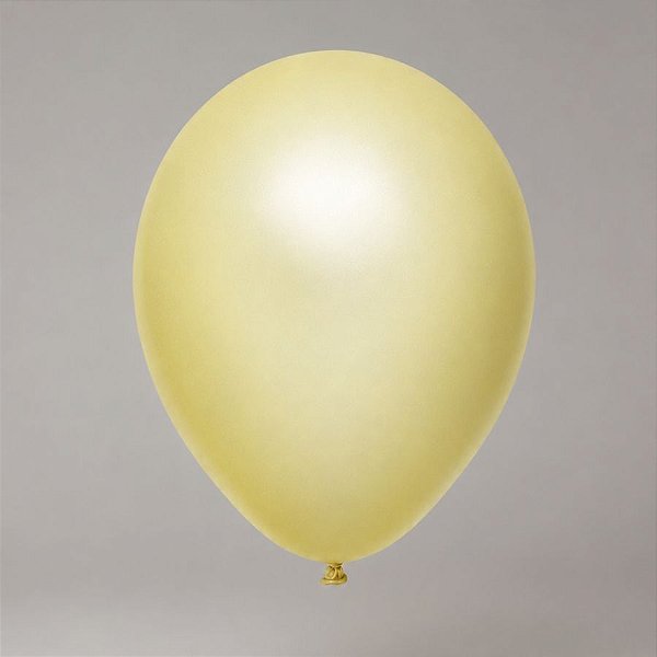 Balão de Festa Redondo Profissional Látex Liso Perolado 24" 60cm - Amarelo - 3 unidades - Art-Latex - Rizzo