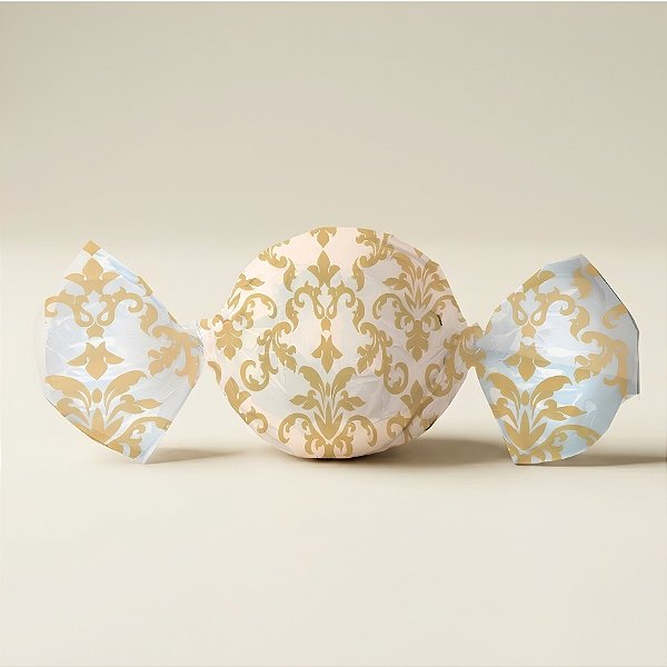 Papel Trufa 14,5x15,5cm - Arabesco Marfim - 100 unidades - Cromus - Rizzo