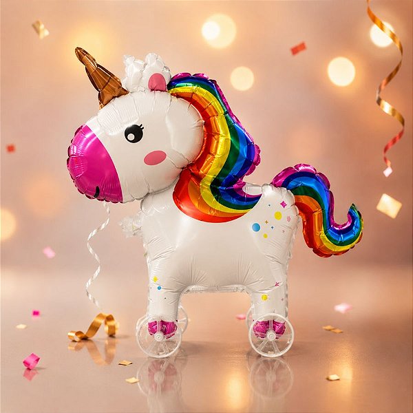 Balão Pet com Rodinha - Unicórnio - 1 unidade - Rizzo
