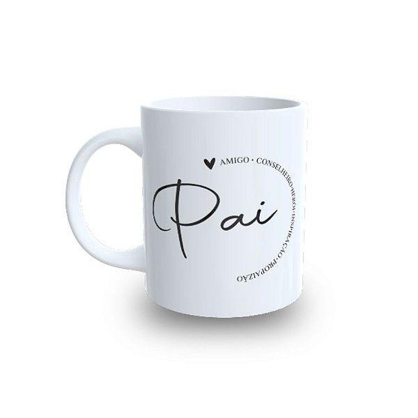Caneca de Porcelana Personalize - Pai Conselheiro - 325ml  - 1 unidade - Rizzo