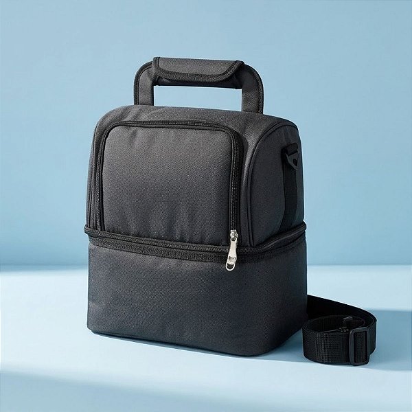 Bolsa Térmica Lancheira 7L - Preto - 28x37x21cm - 1 unidade - Rizzo