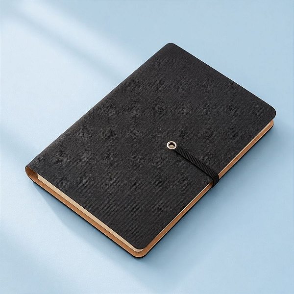 Mini Caderno Capa Mole com Sticky Notes - Preto - 14,3x10cm - 1 unidade - Rizzo