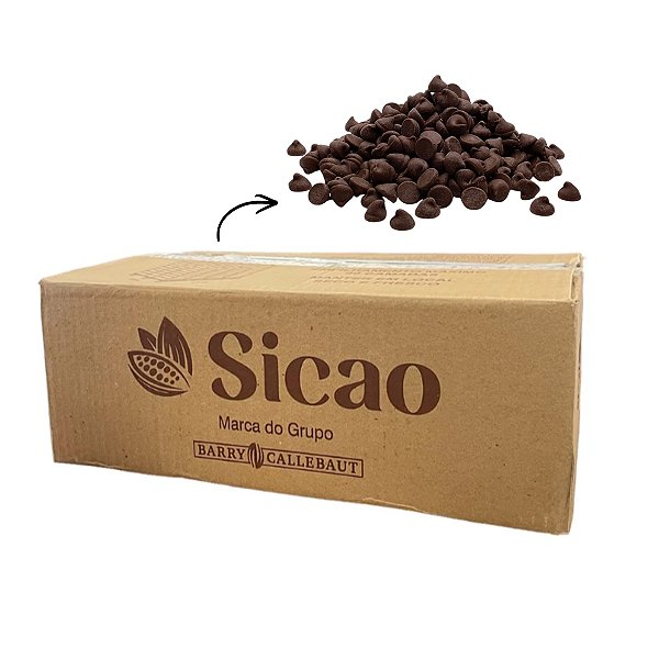 Chocolate Nobre Chips Meio Amargo - 10kg - Embalagem Econômica - 1 unidade - Sicao - Rizzo