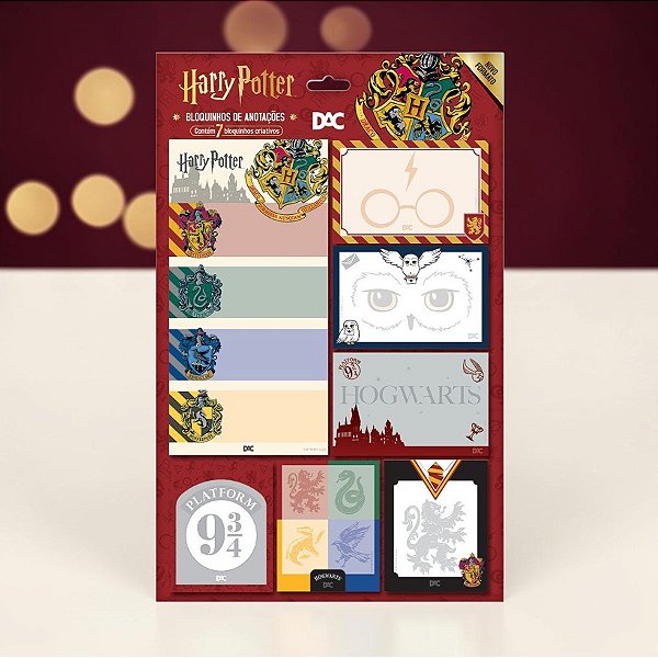 Conjunto 7 Bloquinhos para Anotações - Harry Potter - 1 unidade - DAC Art - Rizzo