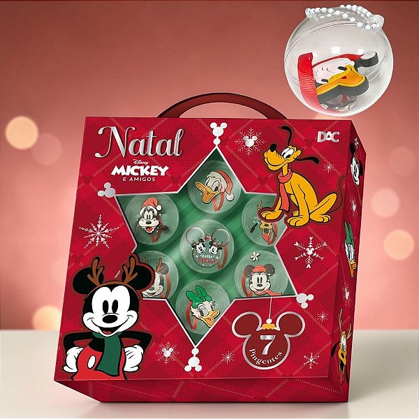 Conjunto de Bolinhas e Pingentes de Natal - Mickey Mouse - Disney Original - 1 unidade - DAC Art - Rizzo