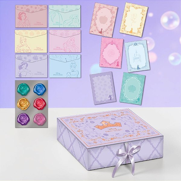 Conjunto para Mini Cartas - Princesas - 27 Itens - Disney Original - 1 unidade - DAC Art - Rizzo
