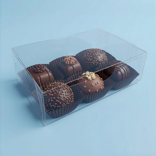 Caixa Transparente de PVC Retangular - K29 - 12,2x8,2x3,5cm - 20 unidades - Assk - Rizzo