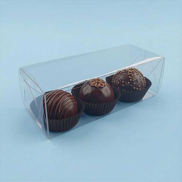Caixa Transparente de PVC Retangular - K28 - 12,2x4,2x3,5cm - 20 unidades - Assk - Rizzo