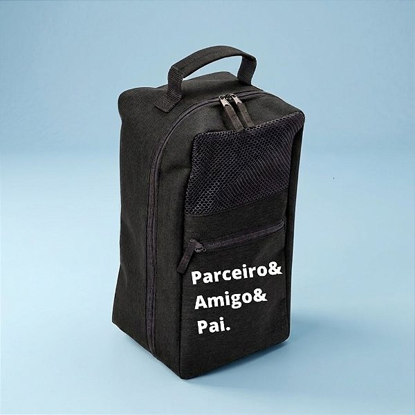 Bolsa Porta Tênis Personalizado Pai Amigo - Preto - 34x10x25cm - 1 unidade - Rizzo