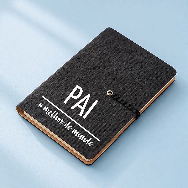 Mini Caderno Capa Mole com Sticky Notes Personalizado Melhor Pai- Preto - 14,3x10cm - 1 unidade - Rizzo