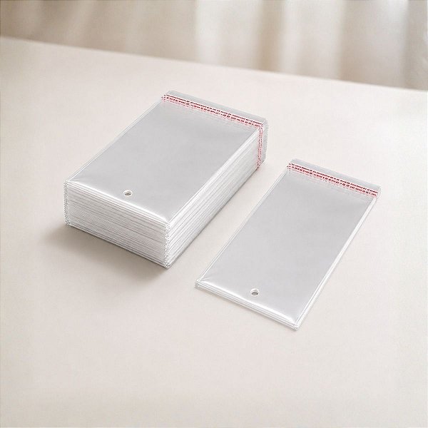 Saco Adesivado com Furo - 4x4cm - 100 unidades - Rizzo