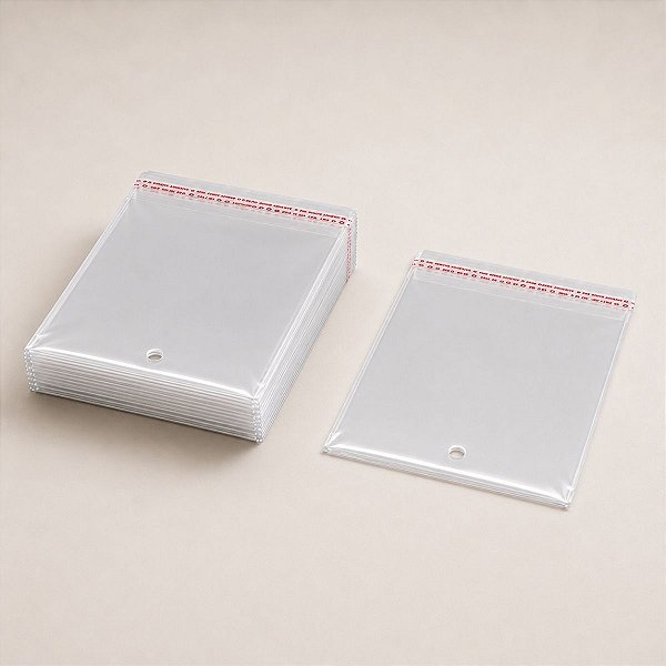 Saco Adesivado com Furo - 20x20cm - 100 unidades - Rizzo