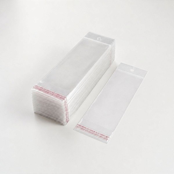 Saco Adesivado com Furo - 10x25cm - 100 unidades - Rizzo