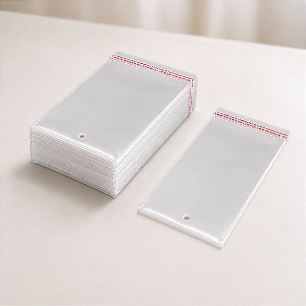 Saco Adesivado com Furo - 8,5x9cm - 100 unidades - Rizzo