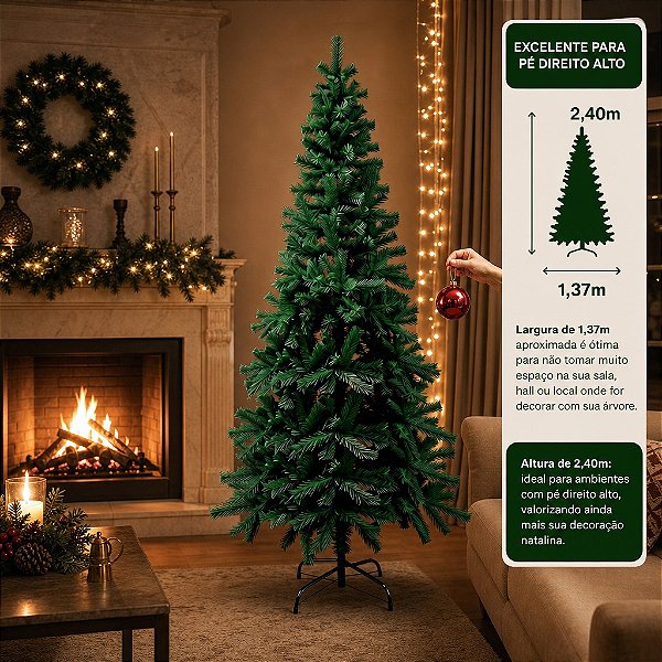 Árvore de Natal Alfazema - 1388 Galhos - 240cm - Ref.RZO03177 - 1 unidade - Rizzo