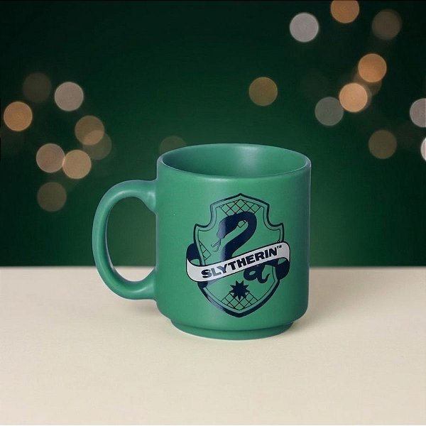 Mini Caneca de Cerâmica Tina  - Sonserina - Harry Potter - 100ml - 1 unidade - Zonacriativa - Rizzo