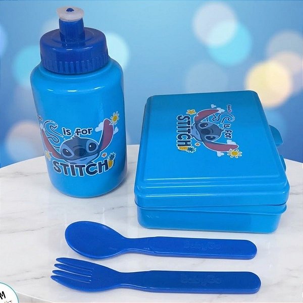 Kit Hora do Lanche - Stitch - 4 Peças - Disney Original - 1 unidade - Dermiwil - Rizzo