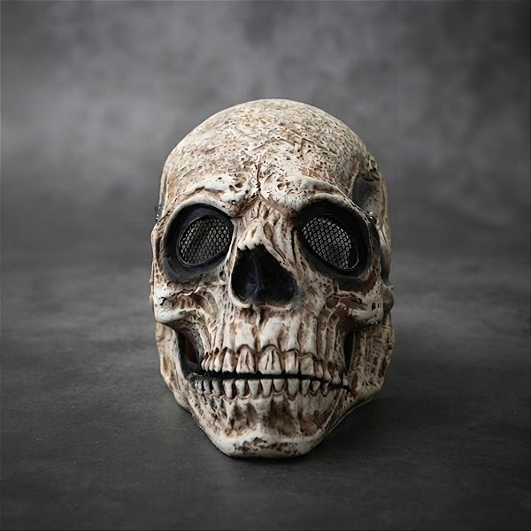Máscara de Halloween - Crânio Envelhecido - 17x15x22cm - 1 unidade - Cromus - Rizzo
