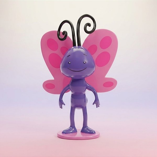 Mini Figura Colecionável - Galinha Pintadinha - Borboleta - 5,5x9x4cm - 1 unidade - Toyng - Rizzo
