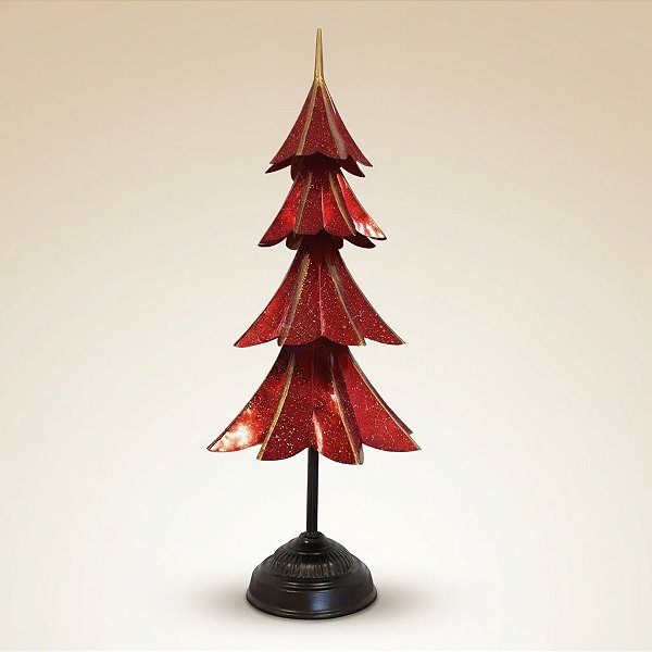 Árvore de Natal de Ferro - Vermelha  - 26x65x26cm - 1 unidade - Rizzo