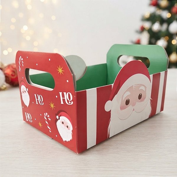 Caixote de Papel Cartão - Surpresa do Noel - 22x15x8cm - 1 unidade - Cromus - Rizzo