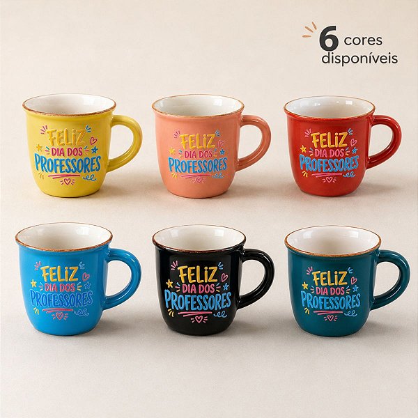 Caneca de Porcelana Personalizado Dia dos Professores - 140ml - 1 unidade - Rizzo
