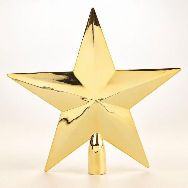 Topo Estrela Para Árvore de Natal - Ouro - 20x21cm - 1 unidade - Cromus - Rizzo
