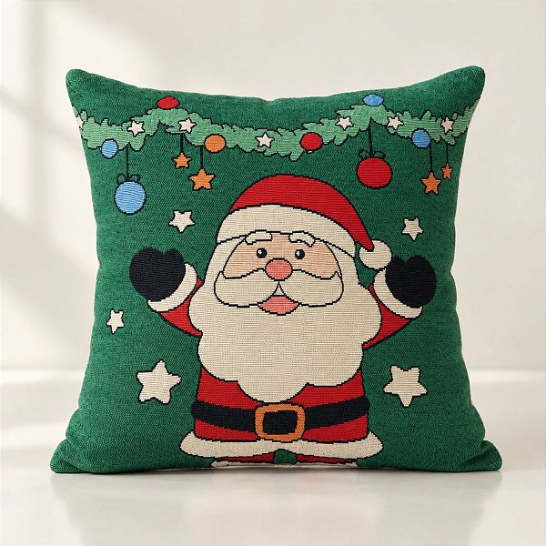 Capa Para Almofada De Natal - Papai Noel - 43cm - 1 unidade - Rizzo