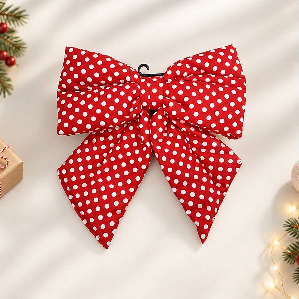 Laço Decorativo Poa Vermelho M - 28cm - 1 unidade - Rizzo