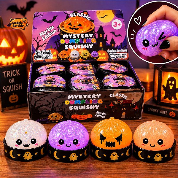 Squishy Halloween Mystery Dumpling - Antiestresse - Surpresa - 1 unidade - Rizzo