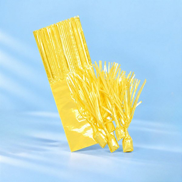 Papel para Bala de Coco - 8,5 x 21,5 cm - Amarelo Nacarado - 24 unidades - CampFestas - Rizzo