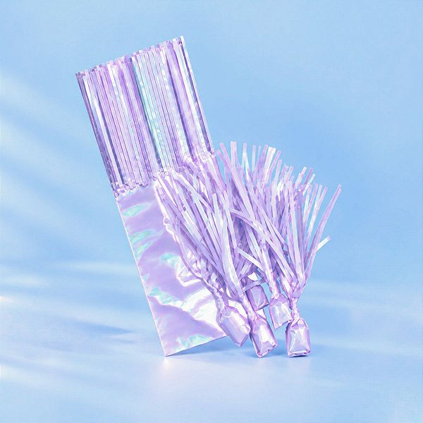 Papel para Bala de Coco - 8,5 x 21,5 cm - Azul Claro Nacarado - 24 unidades - CampFestas - Rizzo
