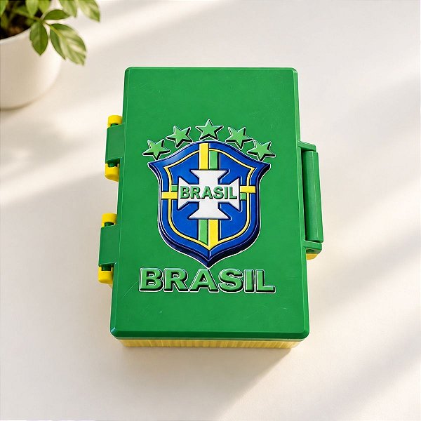 Caixa para Figurinhas Copa do Mundo - Brasil - 11,5x7,5cm - 1 unidade - Rizzo