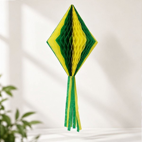 Enfeite Decorativo de Papel Seda - Balão Brasil - 68cm - 1 unidade - Rizzo