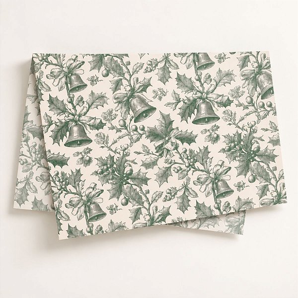 Papel Seda - 49x69cm - Nostalgia - Verde - 10 unidades - Cromus - Rizzo