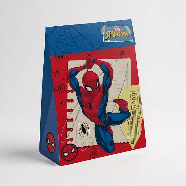 Caixa Flip - Sketch Homem Aranha - G 24x10x35 - 1 unidade - Disney Original - Rizzo