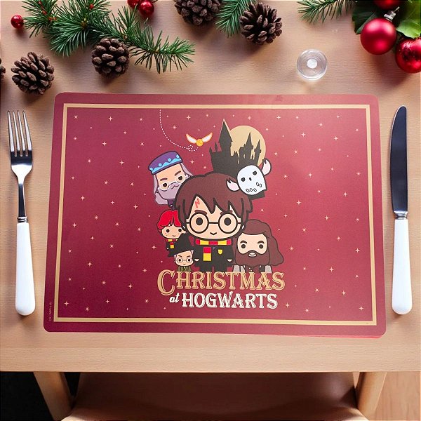 Jogo Americano - Natal Harry Potter - 46x33cm - 1 unidade - Cromus - Rizzo