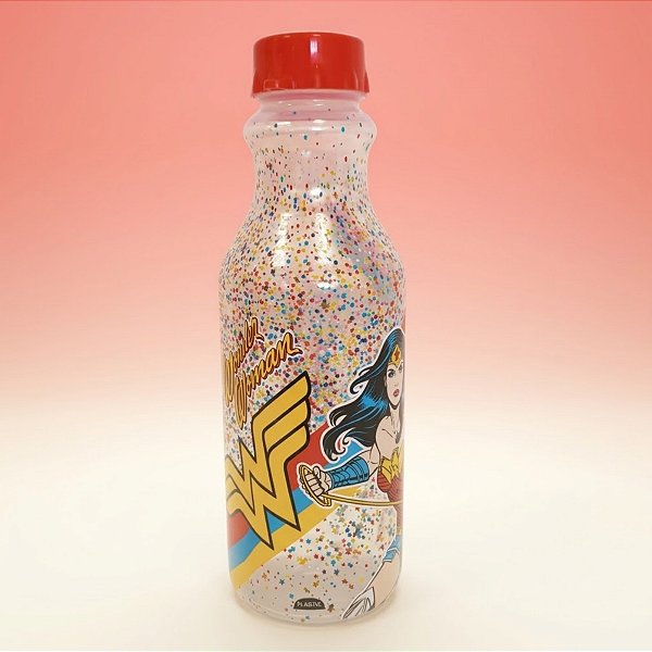 Garrafa Retrô - Mulher Maravilha - 500ml - 1 unidade - Plasútil - Rizzo