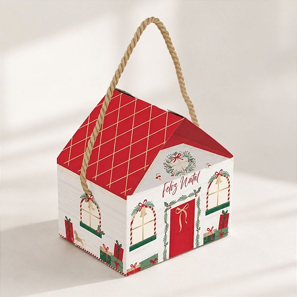 Caixa Casinha - Essência- Vermelha -12,5x9,5x13cm - 10 unidades - Cromus - Rizzo