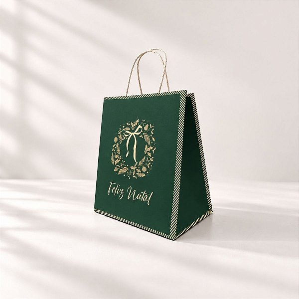 Sacola para Panetone - Essência- Verde - 27,5x22x16cm - 1 unidade - Cromus - Rizzo
