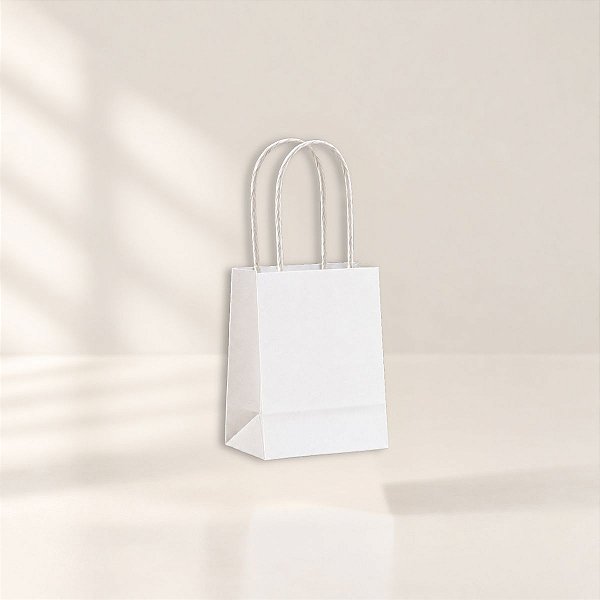 Sacola de Papel Mini - Branco - 11x8x4cm - 10 unidades - Cromus - Rizzo