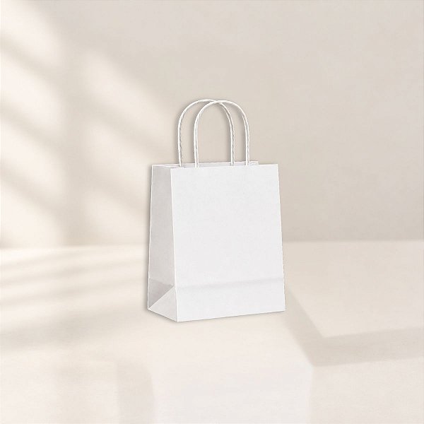 Sacola de Papel Mini - Branco - 14x11x6cm - 10 unidades - Cromus - Rizzo