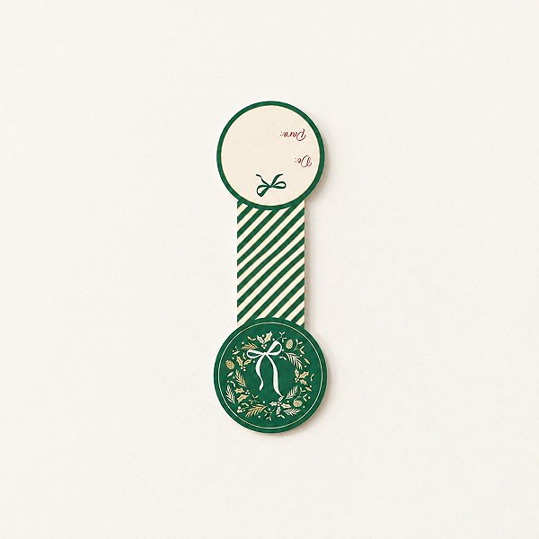 Lacre Adesivo de Natal - Essência - Verde - 9,5x3,2cm - 10 unidades - Cromus - Rizzo