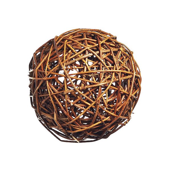 Bola de Galhos Secos Marrom 8cm - 01 unidade - Cromus Natal - Rizzo Embalagens