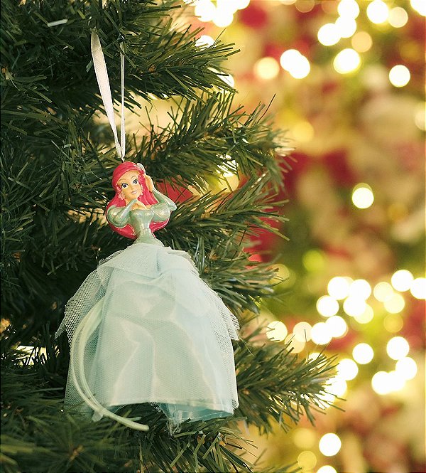 Enfeite para Pendurar Ariel Pequena Sereia 15cm - 01 unidade Natal Disney - Cromus - Rizzo Embalagens